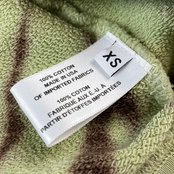 PROENZA SCHOULER • Mint/Brown White Label Modified Raglan Tie Dye Sweatshirt, XS - Picture 13 of 16